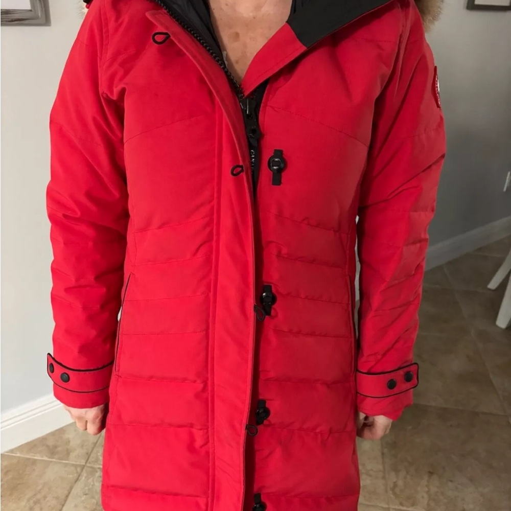 Canada Goose Red and Black Fusion Jacket
